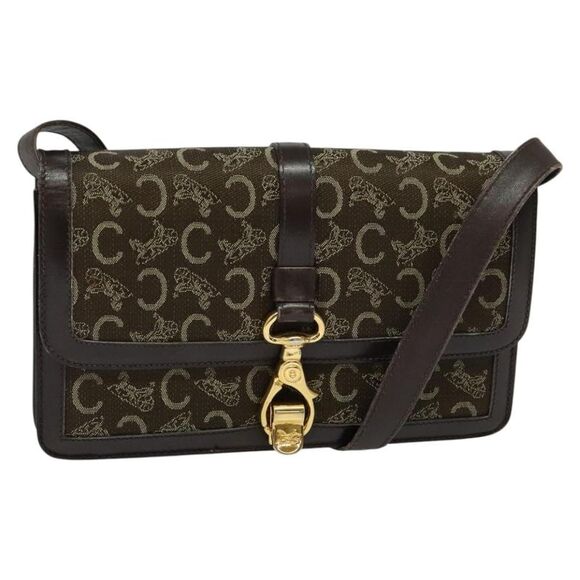 Céline Handbags - Céline Macadam Brown Canvas Shoulder Bag (Pre-Owned)